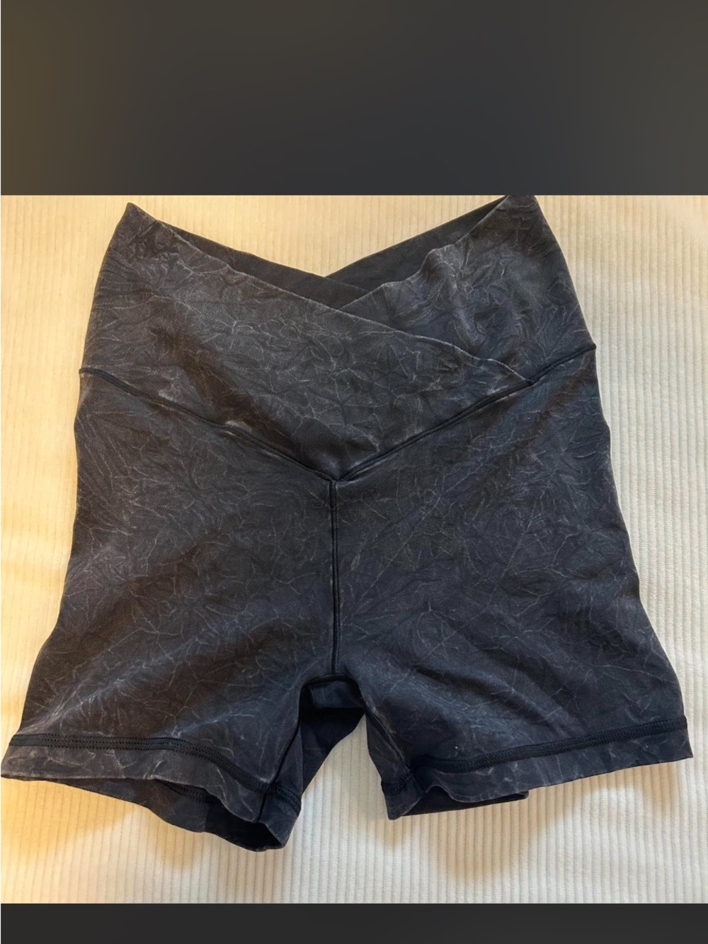 aerie Black High-Waist Athletic Shorts with V-Front Waistband